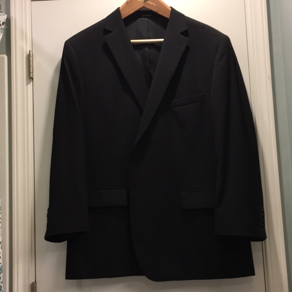 Pronto Uomo Men’s Suit, Black, 50R, 42W X 30L